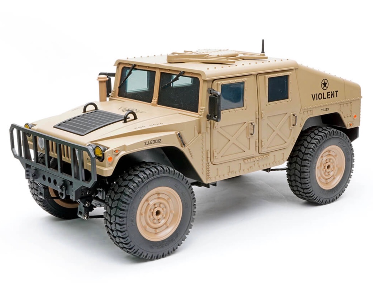 E-ZEE RC Hummer Military Truck 1/16 4WD Sable du désert – EZ-G2069DS
