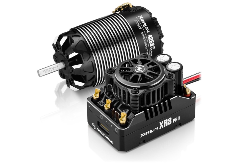 Hobbywing Xerun XR8 Pro G3 Combo 2200KV – ESC + Moteur Brushless Off-Road 1/8