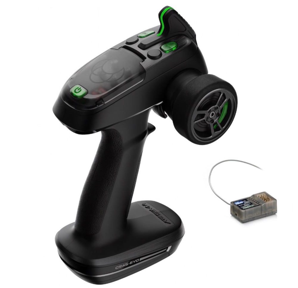 Radiocommande ABSIMA CR4S-EVO-GYRO 4 Voies 2,4 GHz avec Récepteur R6WP