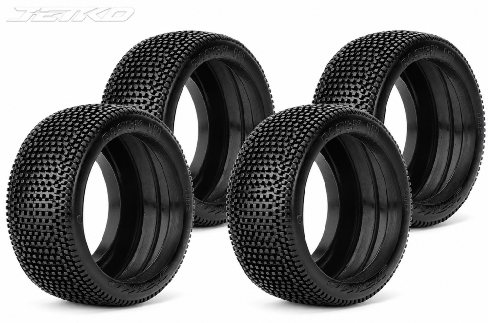 Pneus Jetko Block In Super Soft 1/8 Buggy – 4 Pneus Seuls