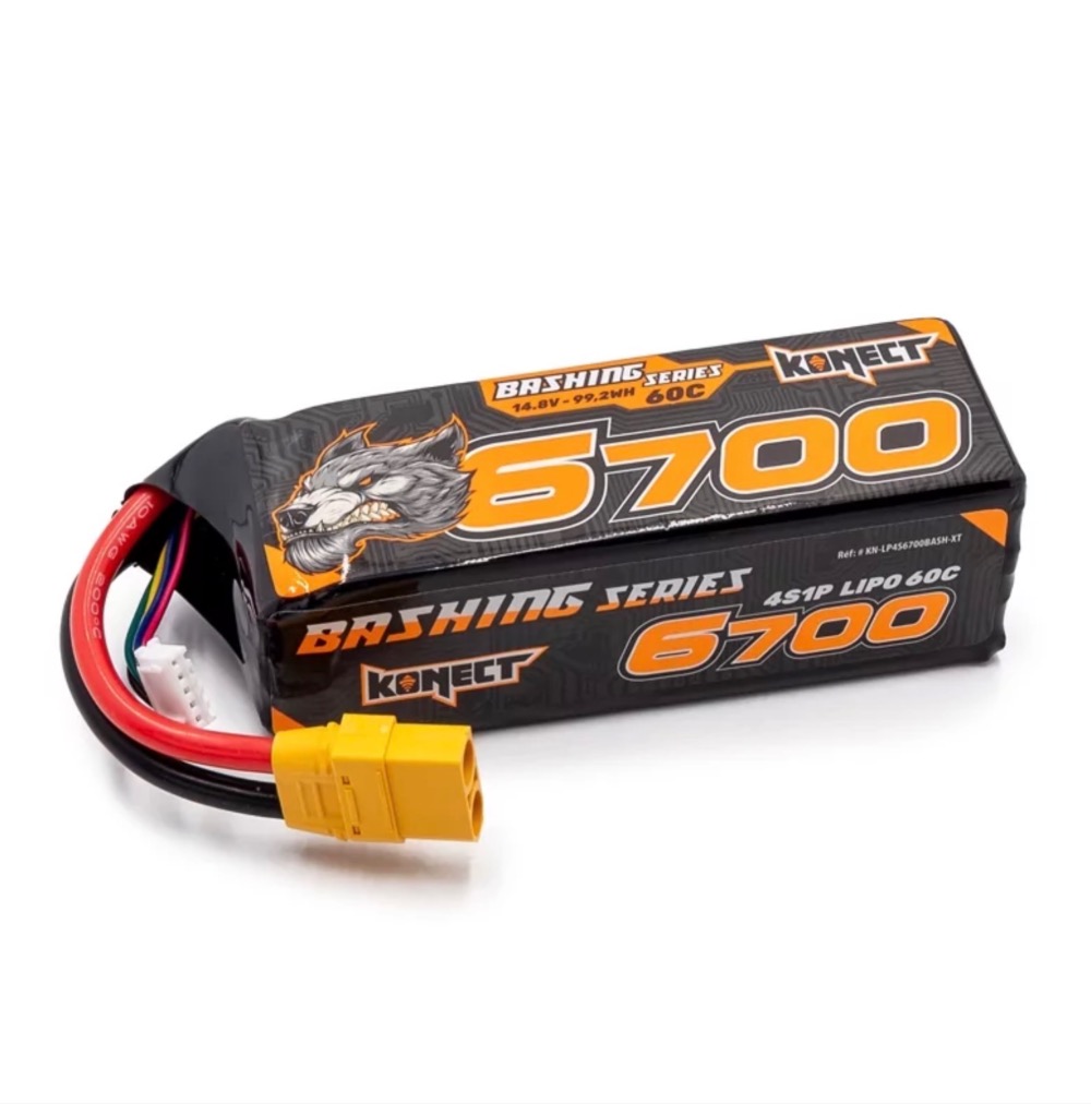 KONECT LiPo Soft Case 6700mAh 14.8V 60C 4S1P 99.16Wh BASH XT90
